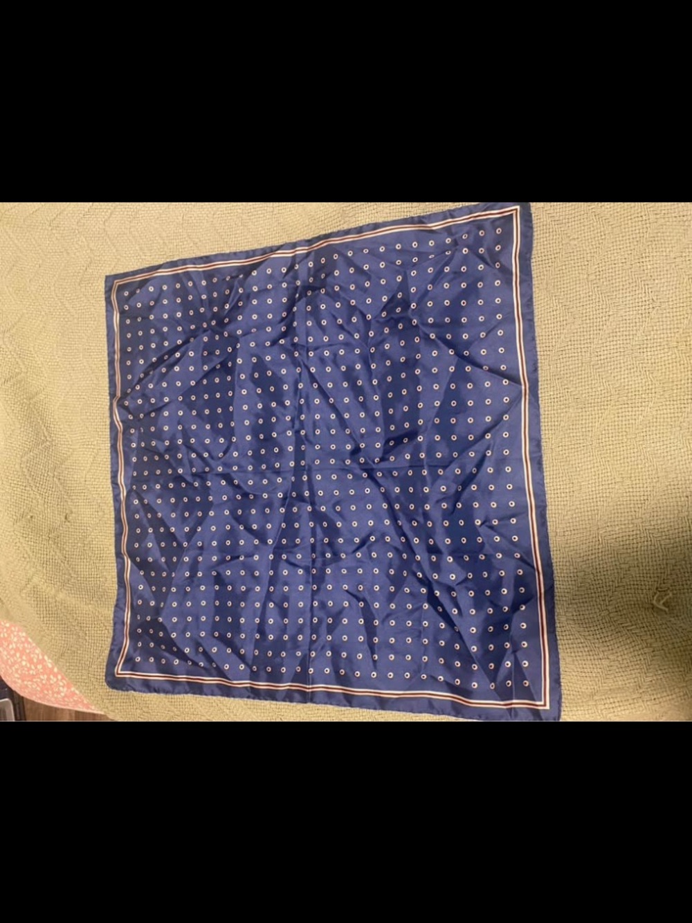 100% silk vintage ashear polka dot scarf bandana
